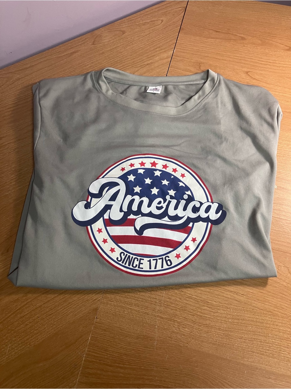 America Graphic Crewneck T-Shirt - Gray men’s L nwot